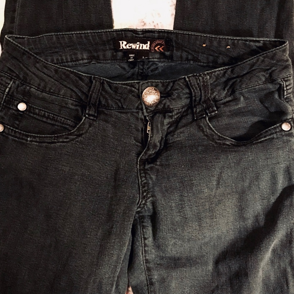 Black Skinny Rewind Jeans Sz.1